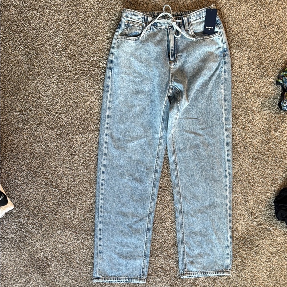 Park x Target Mid-Rise Drawstring Baggy Jeans